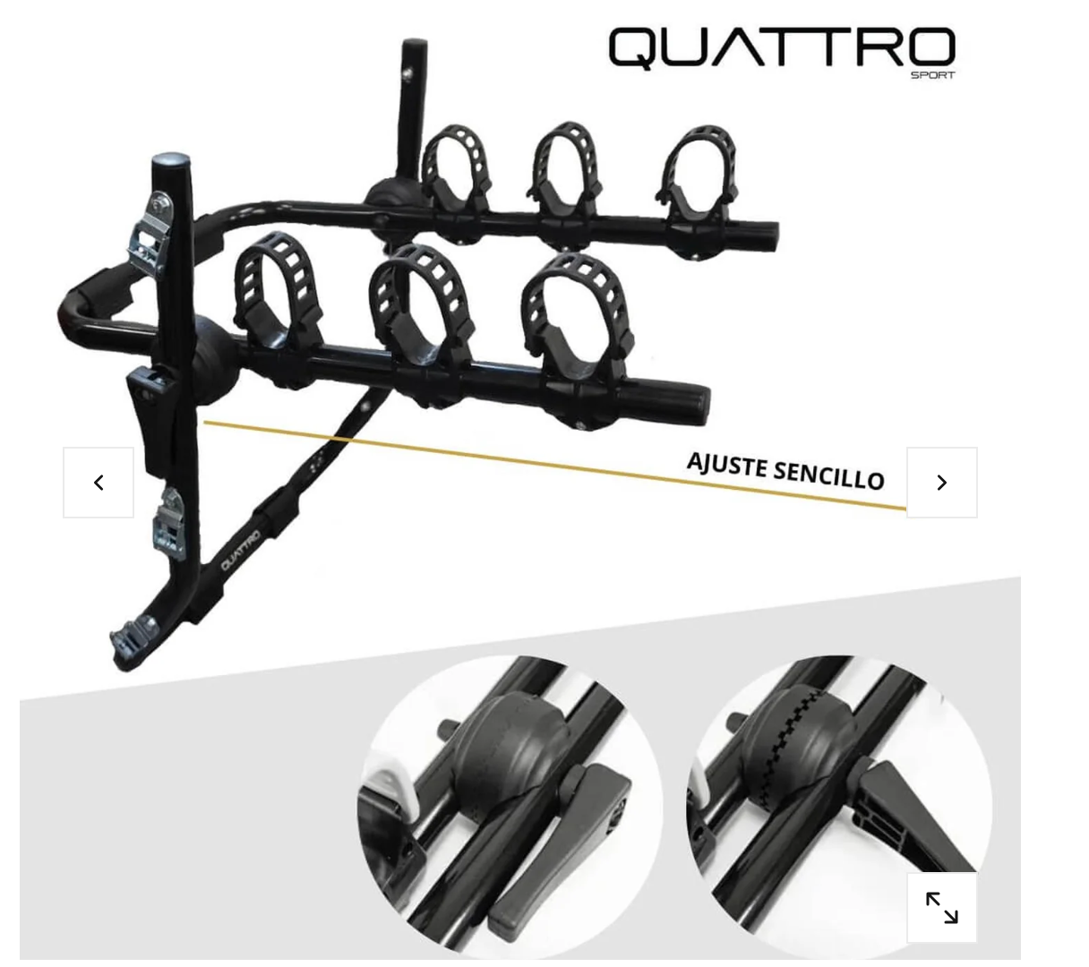 Rack De Cajuela para Bicicletas Quattro Ventura (3 Bicicletas)