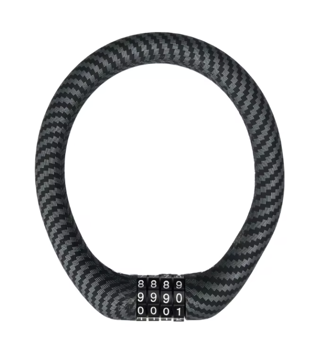 SUSEMSE Candado para bicicleta de 4 dígitos con cable de silicona