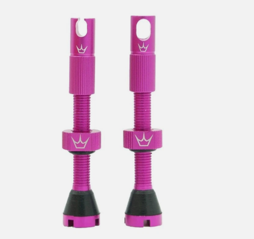 Par de válvulas tubeless MK2 42Mm compatibles con insertos rosas PY-TV2-42-P