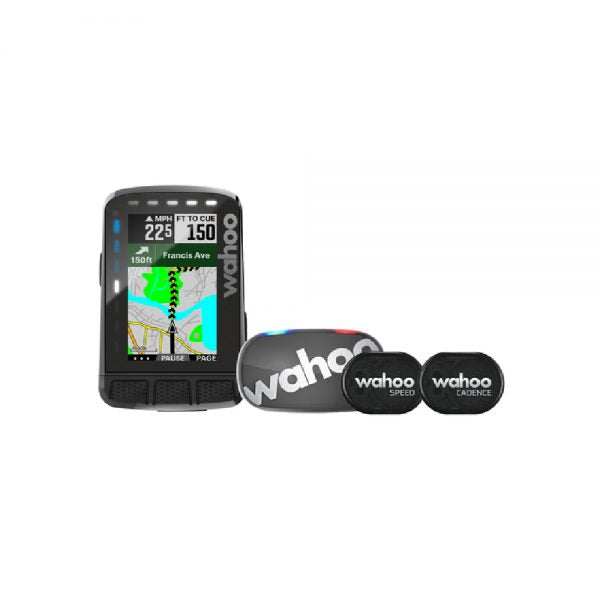 COMBO ELEMNT ROAM V2 GPS CICLOCOMPUTADORA Y SENSORES DE RITMO CARDIACO, VELOCIDAD Y CADENCIA
