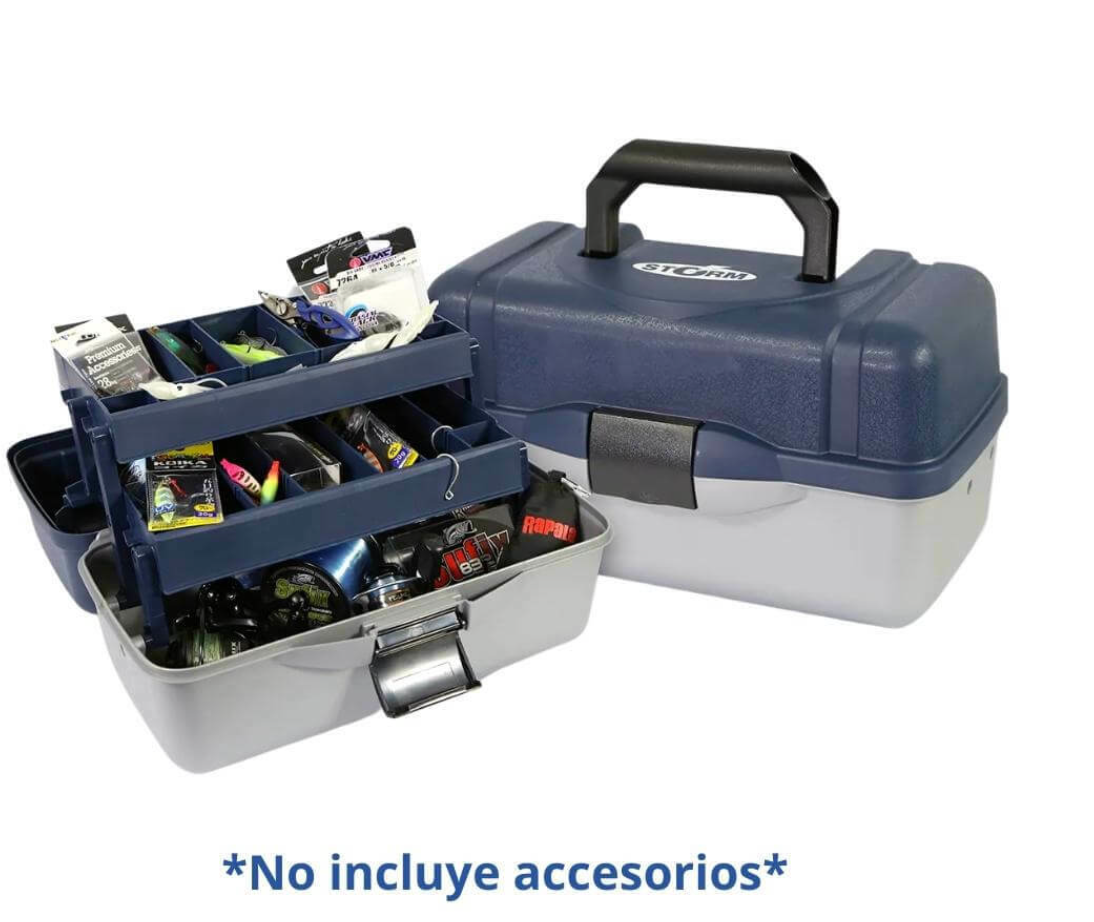 STORM CAJA DE PESCA 2 CHAROLAS AZUL