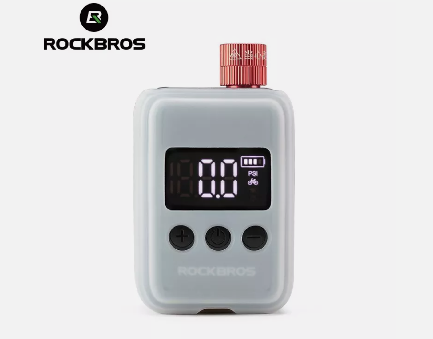 ROCKBROS Mini Bomba Eléctrica 150PSI Bicicleta Moto Inflador Portátil LED