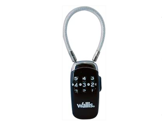 Wallis A810309 Candado de Combinación para Equipaje y USB, Negro