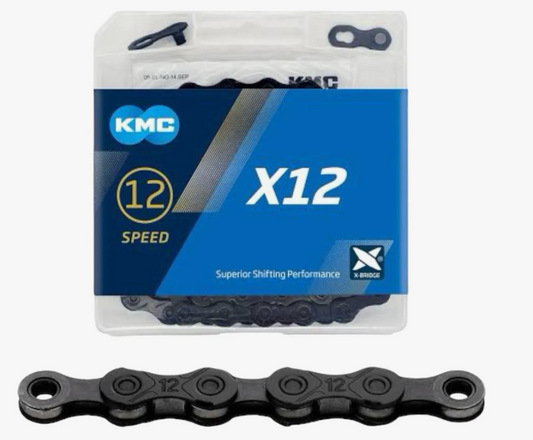 Cadena Kmc X12 Black 126 Links Bicicleta Ruta Mtb 12 Vel