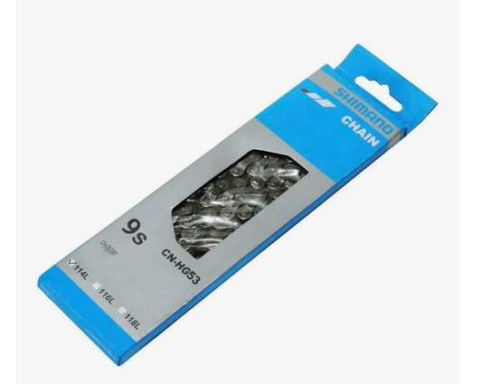Cadena Shimano CN-HG53 de 114 eslabones y 9 velocidades