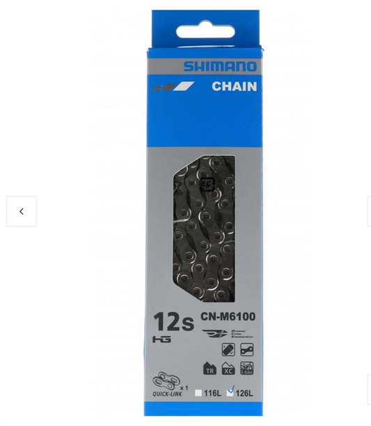 Cadena Shimano Cn-m6100 Deore 126 Eslabones 12 Velocidades
