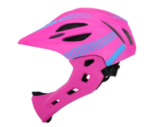 POISONIVY CASCO FULL FACE ROSA CON AZUL