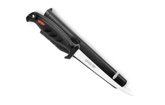 BP134SH CUCHILLO FILETERO DELUXE FALCON™ DE 4″ CON FUNDA DE PLASTICO – RAPALA