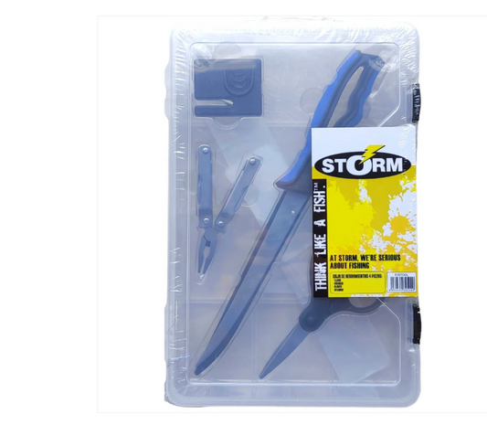 KIT DE PESCA STORM CAJA DE HERRAMIENTAS CON 4 PIEZAS