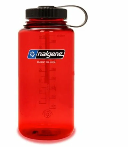 Botella reutilizable 1 litro roja/negra boca ancha Sustain