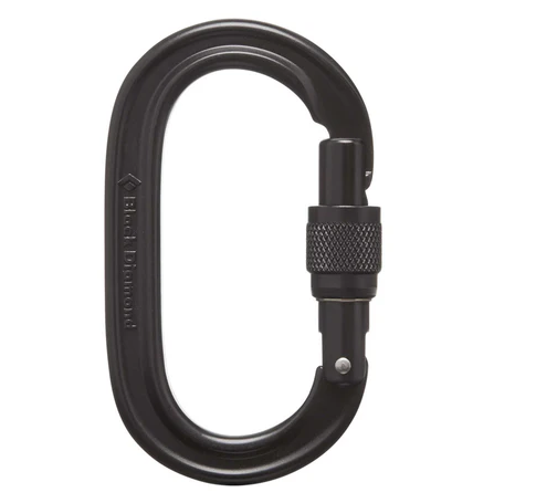 MOSQUETON OVAL KEYLOCK SCREWGATE CARABINER - BLACK DIAMOND