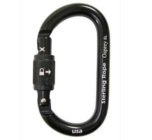 STERLING- MOSQUETON Screwlock Oval Carabiner Black