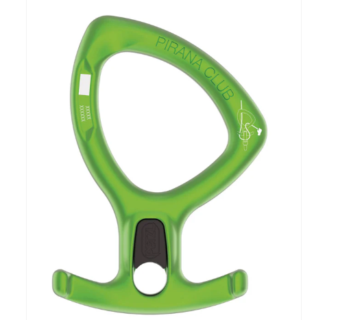 PETZL CLUB PIRANA Descensor de fricción ajustable para barranquismo
