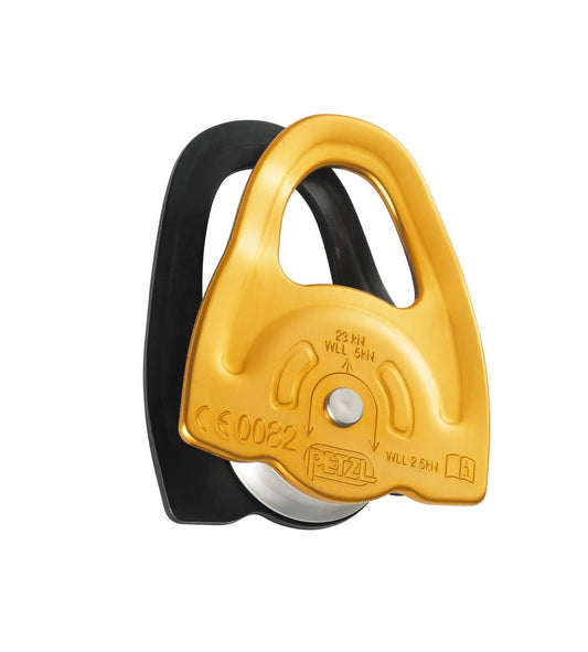 PETZL- POLEA MINI pequeña con rodamiento sellado con placas oscilantes