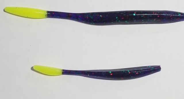 GECO LURES- DROP SHOT WORM JUNE BUG CHART TAIL