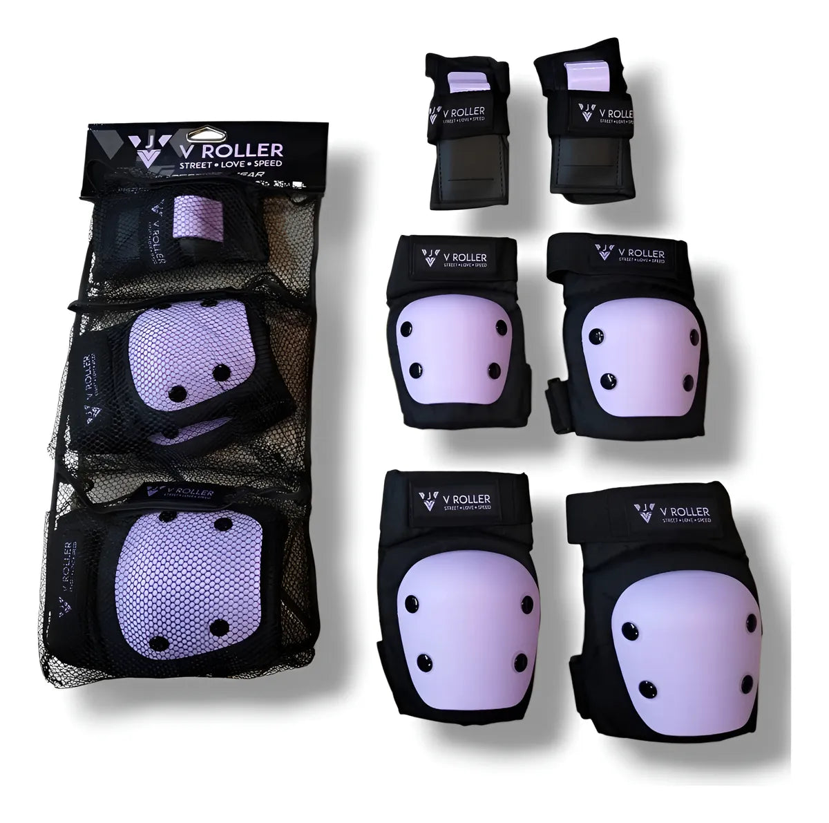 Kit De Protección Morado V. Roller Profesional Morado